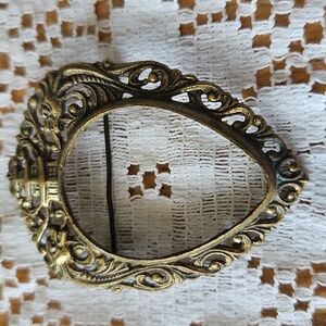 Filigree Twin Dragon  Brooch Pin